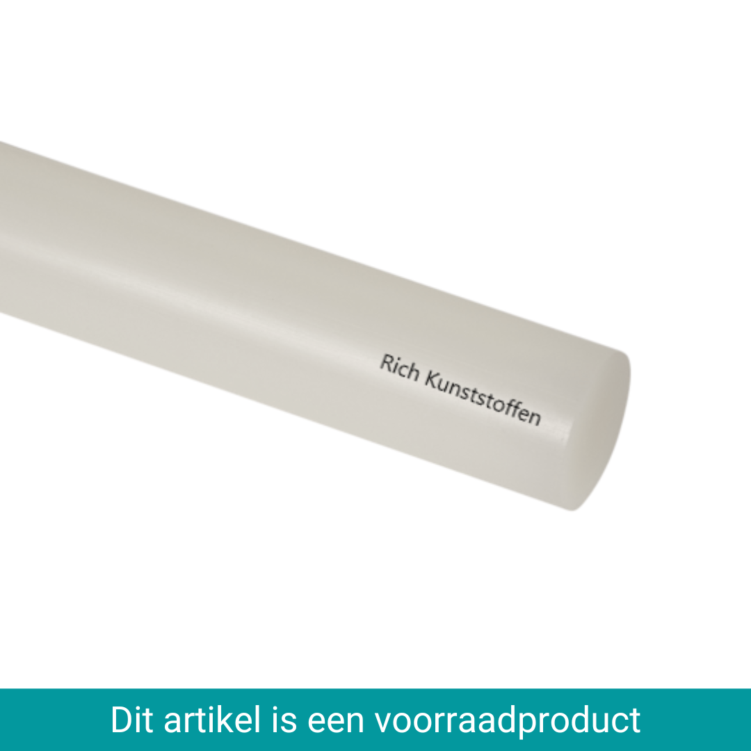 PVDF staf xt naturel Ø 15 | lengte 1000 mm