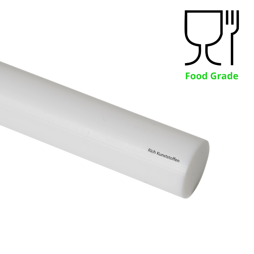 PTFE staf wit Ø 12 mm FG-10/2011 | lengte 1000 mm