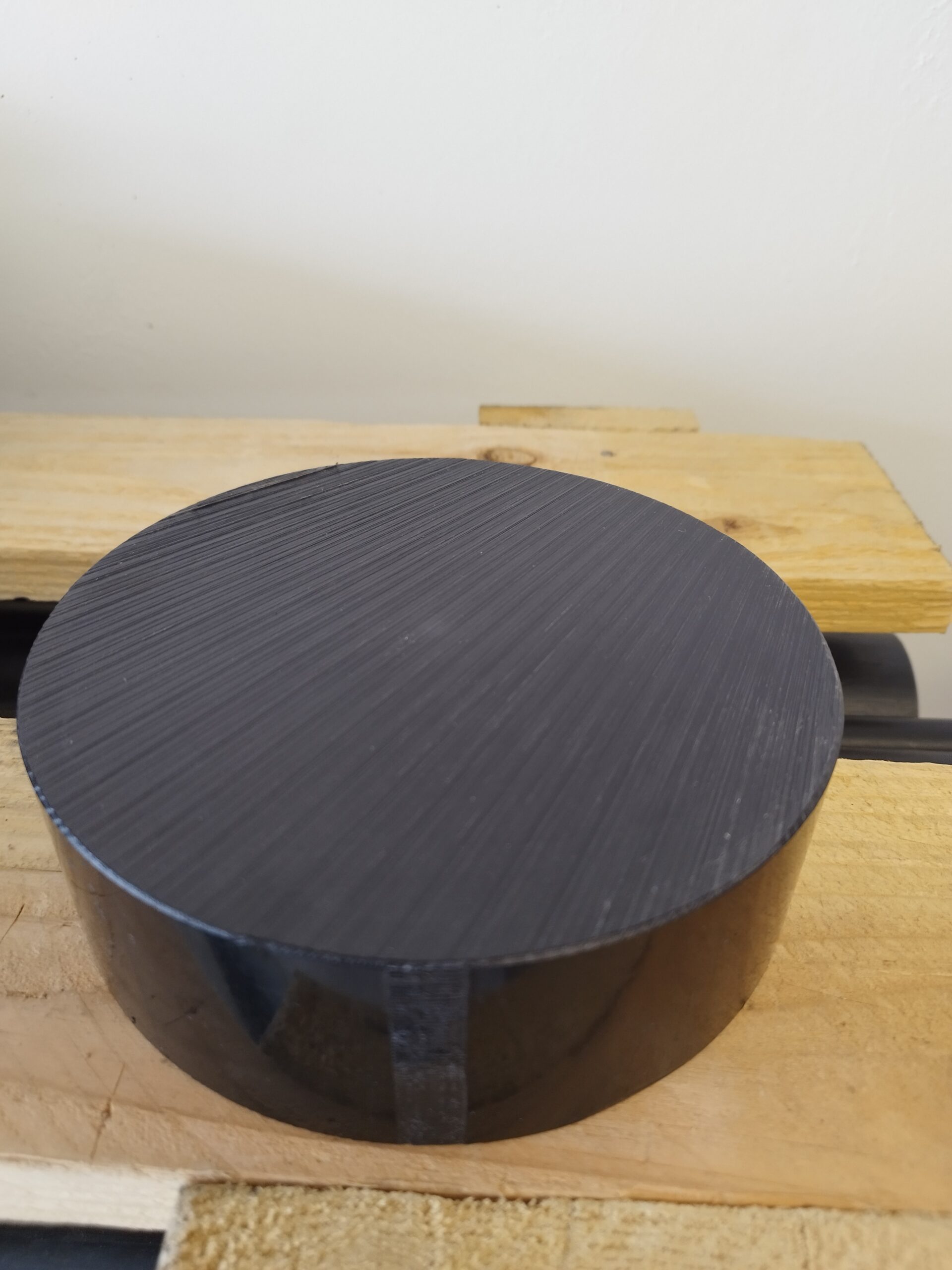 POM C staf zwart Ø 200 mm | lengte 90 mm OUTLET
