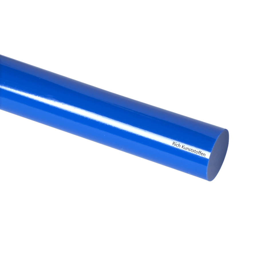 Pa6 blauw gegoten staf Ø 100 | lengte 1000 mm