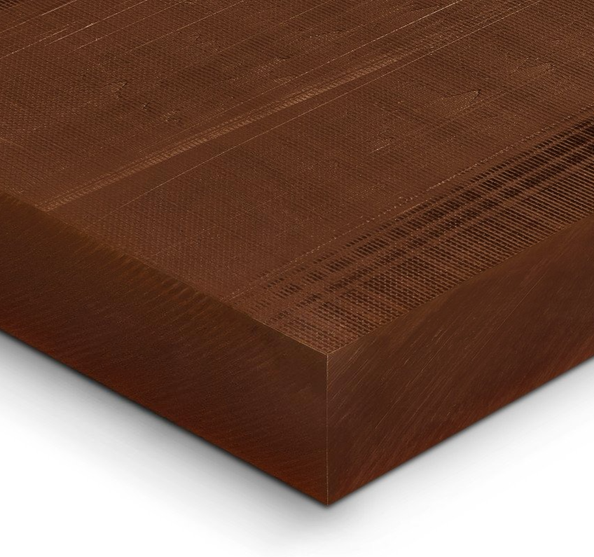 PEI plaat amber 60mm dik | 500x1000 mm