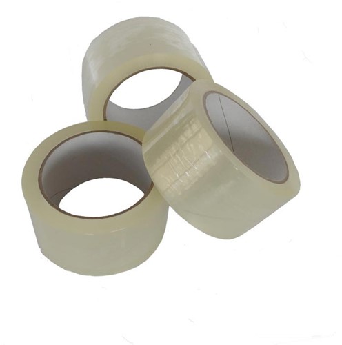 Verpakkingstape hoogwaardig PP Low Noise 50mm x 66m transparant